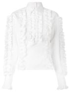 Dolce & Gabbana - Ruffle Blouse - Women - Cotton - 44, White, Cotton