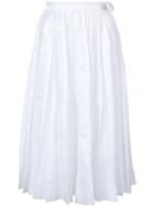 Jonathan Cohen Frayed Pleat Skirt - White