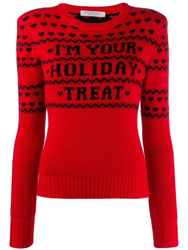 Philosophy Di Lorenzo Serafini 'i'm Your Holiday Treat' Jumper - Red