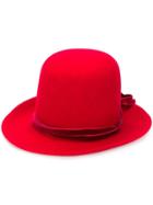 Ann Demeulemeester Tie Detail Hat - Red