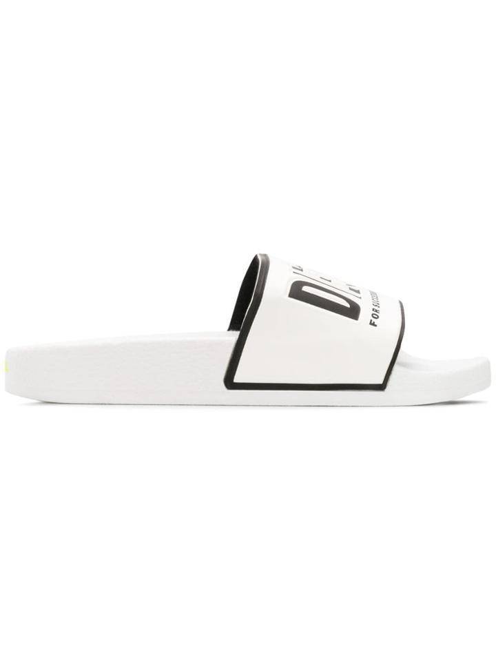 Diesel Logo Slides - White