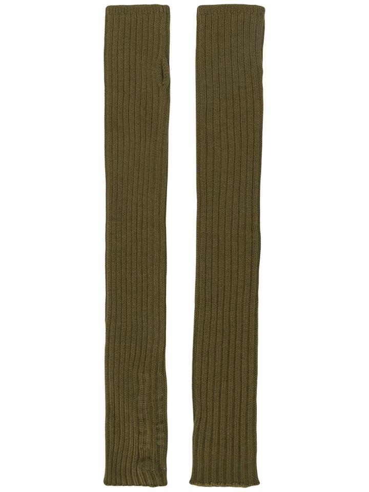 Rick Owens Ribbed Arm Warmers - Green
