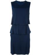 Twin-set Layered Dress, Women's, Size: Xl, Blue, Acetate/viscose/spandex/elastane