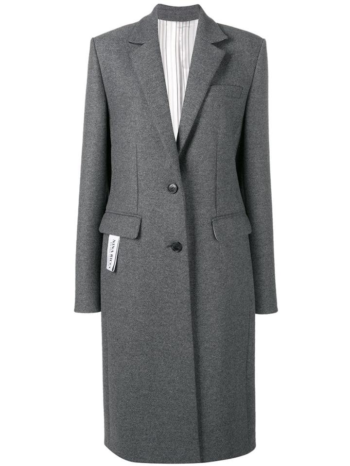 Nina Ricci Single-breasted Coat - Grey
