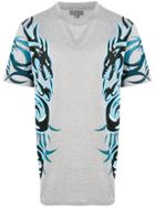 Lanvin Dragon Tribal Printed T-shirt - Grey
