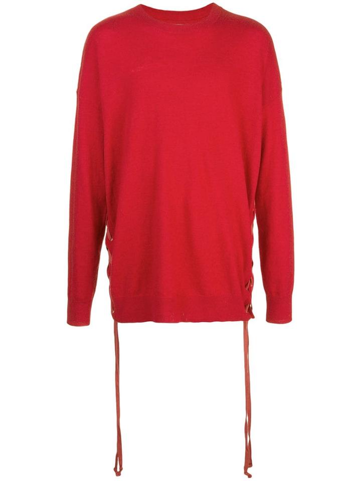 Faith Connexion Lace-up Side Jumper - Red