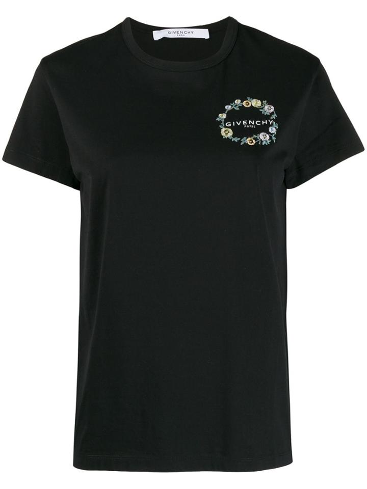 Givenchy Floral Logo T-shirt - Black