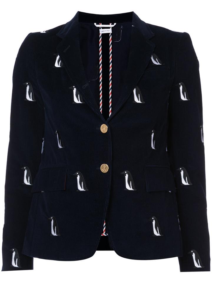 Thom Browne Unconstructed High Armhole Sport Coat In Fine Wale