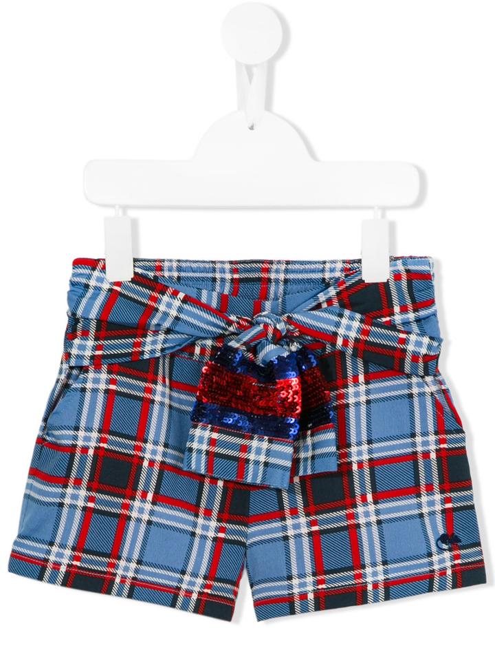 Little Marc Jacobs Checked Shorts, Girl's, Size: 8 Yrs, Blue