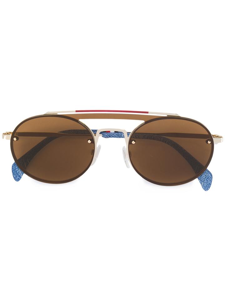 Tommy Hilfiger Denim Detail Sunglasses - Metallic
