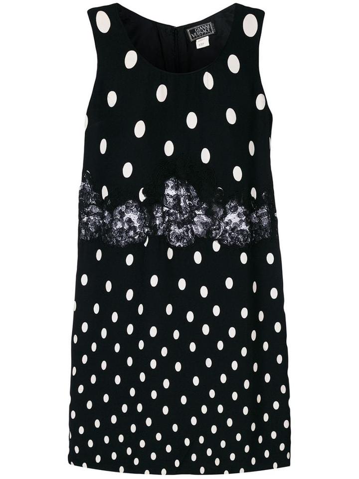 Versace Pre-owned Gianni Versace Polka Dot Dress - Black