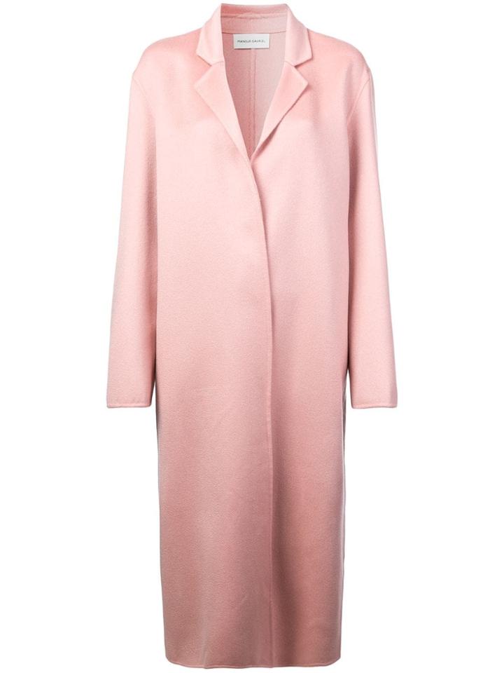 Mansur Gavriel Narrow Buttonless Coat - Pink & Purple