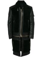 Balmain Multipurpose Panelled Coat - Black