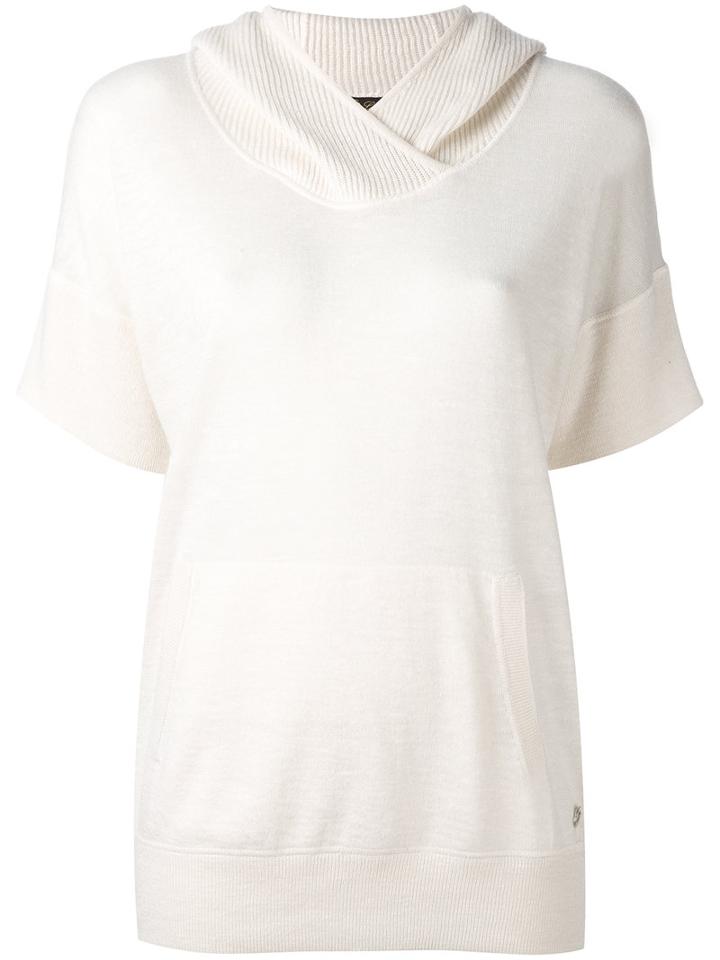 Loro Piana - Shortsleeved Hooded Jumper - Women - Silk/linen/flax/cashmere - 44, White, Silk/linen/flax/cashmere