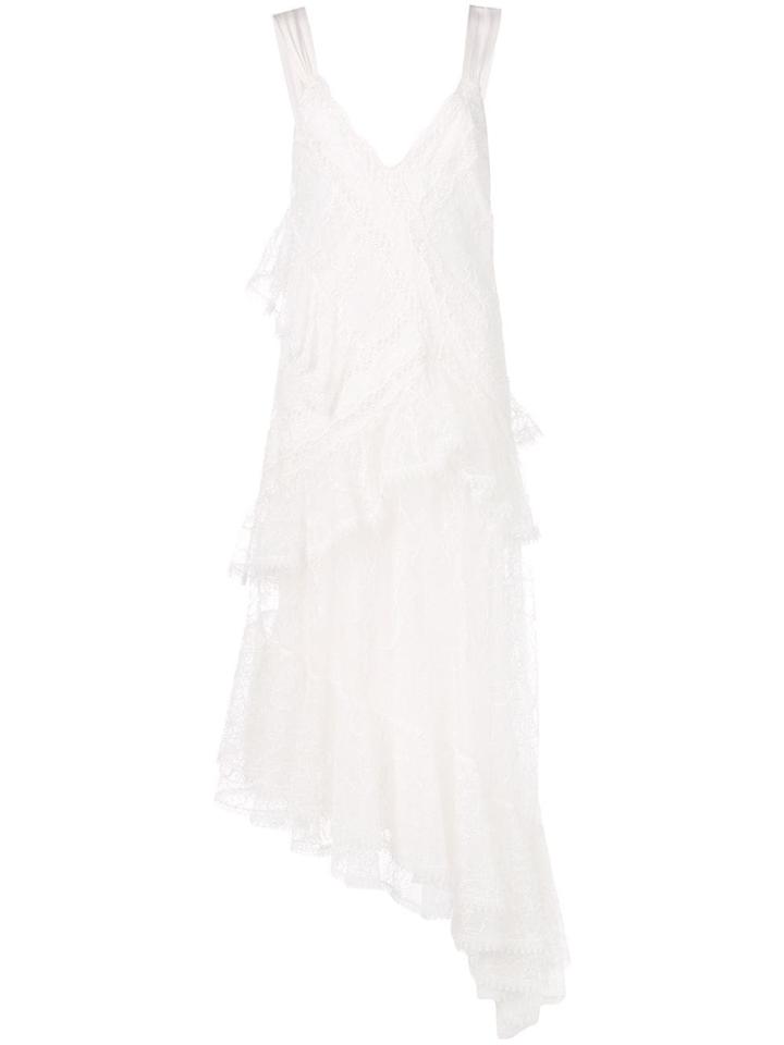 Alexis Augustine Lace Asymmetric Dress - White