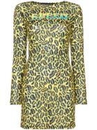 Charm's Speed Leopard Print Fitted Dress - Yellow & Orange