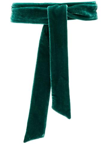 F.r.s For Restless Sleepers Velvet Tie Belt - Green