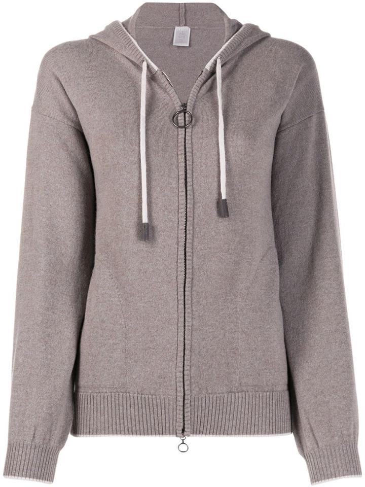Eleventy Knitted Cashmere Hoodie - Grey