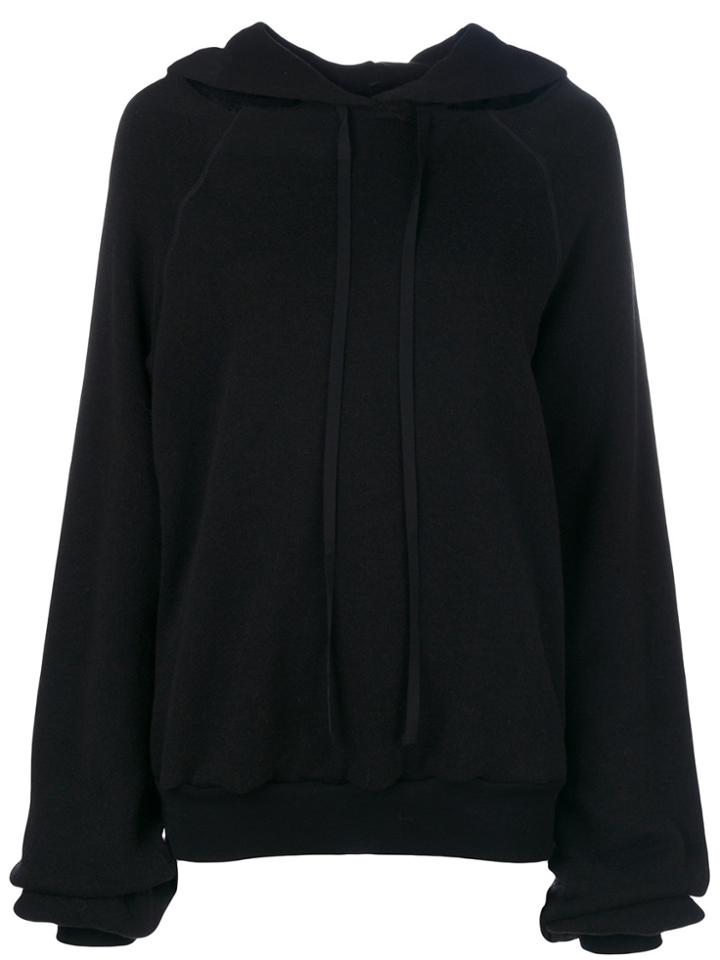 Unravel Project Slit Trim Hoodie - Black