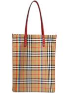 Burberry Large Rainbow Vintage Check Shopper - Pink & Purple