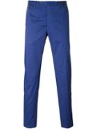 Pt01 Super Slim 'watercolor' Trousers, Men's, Size: 54, Blue, Cotton/spandex/elastane