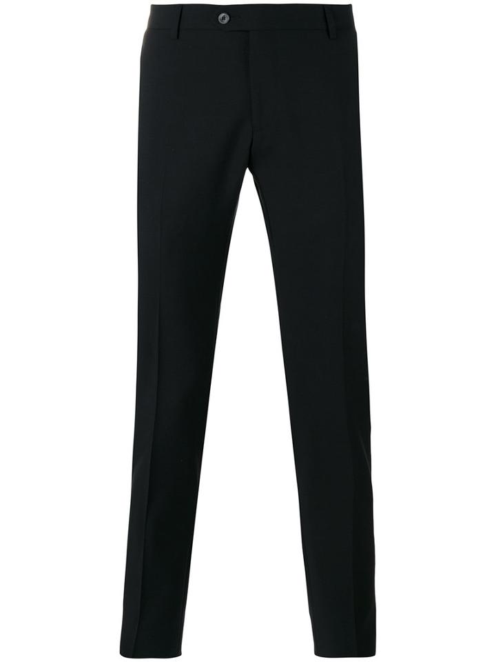 Tonello Slim-fit Tailored Trousers, Men's, Size: 46, Black, Mohair/wool