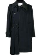 Sacai Glencheck Coat - Black