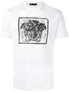 Versace Medusa Print T-shirt, Men's, Size: Xxxl, White, Cotton