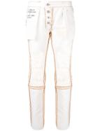 Unravel Project Reversed Distressed Jeans - White
