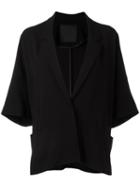 Demoo Parkchoonmoo Kimono Boxy Jacket, Women's, Size: 40, Black, Polyester/acetate