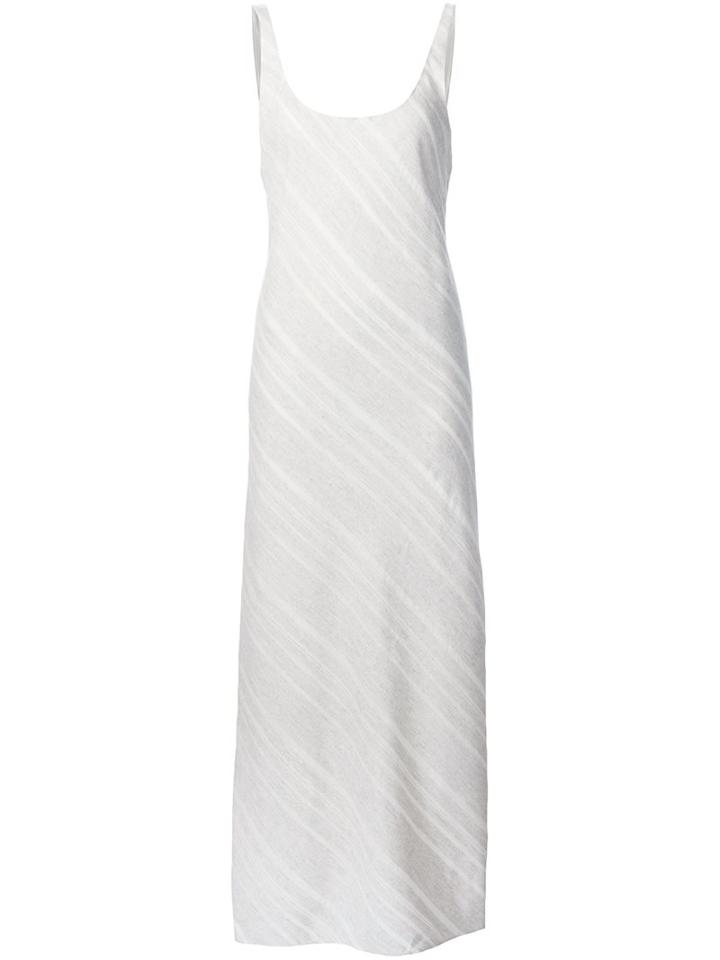 Calvin Klein Collection Diagonal Stripes Sleeveless Dress