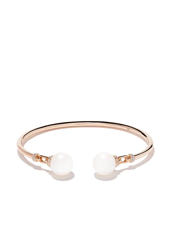 Yoko London 18kt Gold Diamond Pearl Bangle - 9