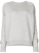 Iro Lace-up Sleeve Sweatshirt - Grey