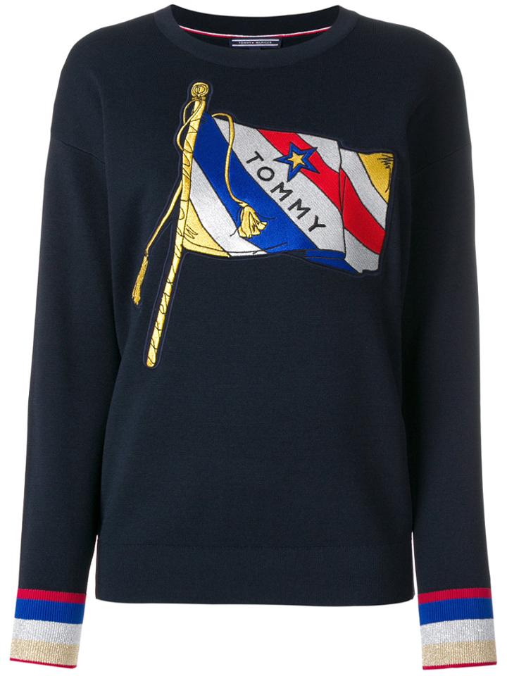 Tommy Hilfiger Flag Sweater - Blue