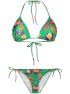 La Doublej Floral Bikini Set - Green