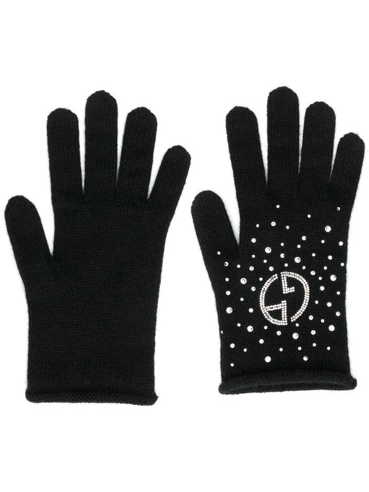 Giorgio Armani Christmas Capsule Gloves - Black