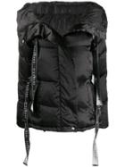 John Richmond Hooded Padded Jacket - Black