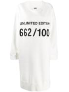 Mm6 Maison Margiela Oversized Unlimited Edition Sweater Dress - White