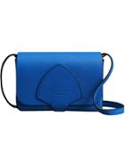 Burberry Equestrian Shield Leather Wallet - Blue