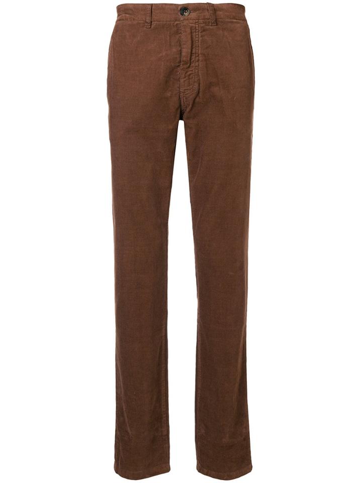 Eleventy Straight-leg Corduroy Trousers - Brown