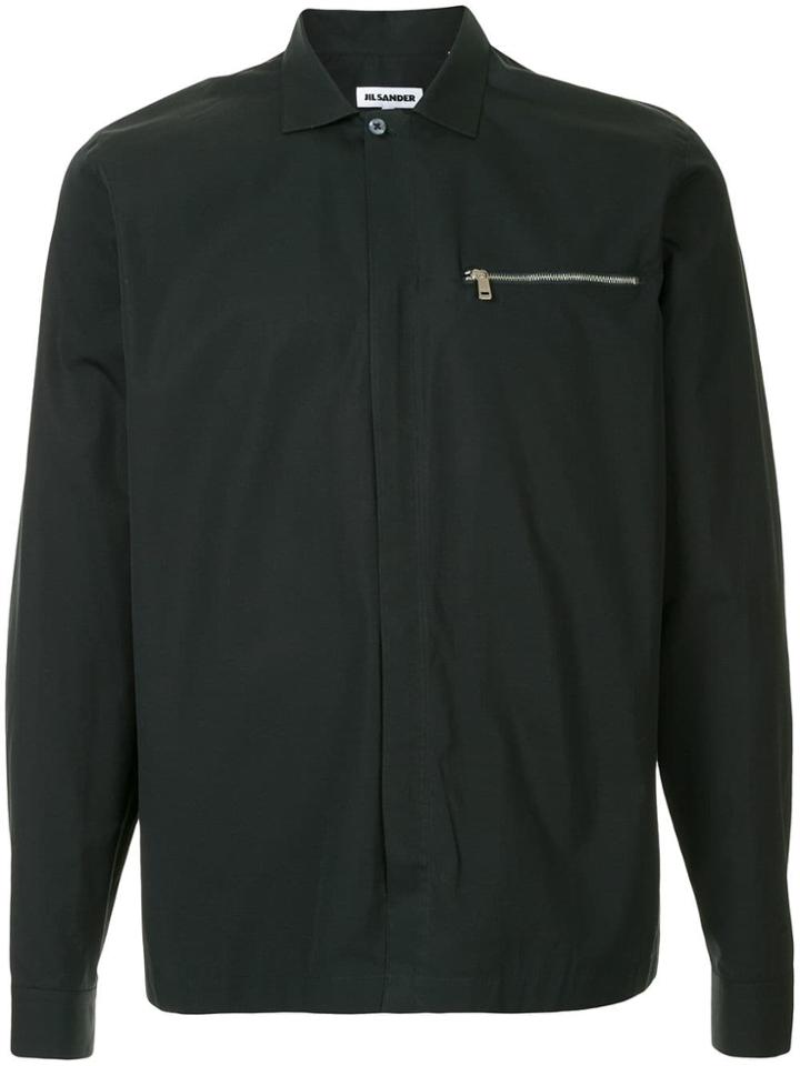 Jil Sander Zipped Pocket Shirt - Blue