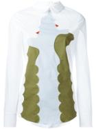Vivetta Embroidered Longsleeved Collar Blouse, Women's, Size: 40, White, Cotton/spandex/elastane