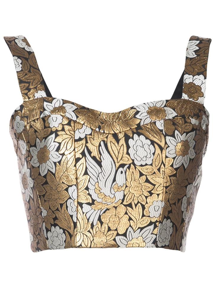 Jill Stuart Corset Crop Top - Yellow & Orange