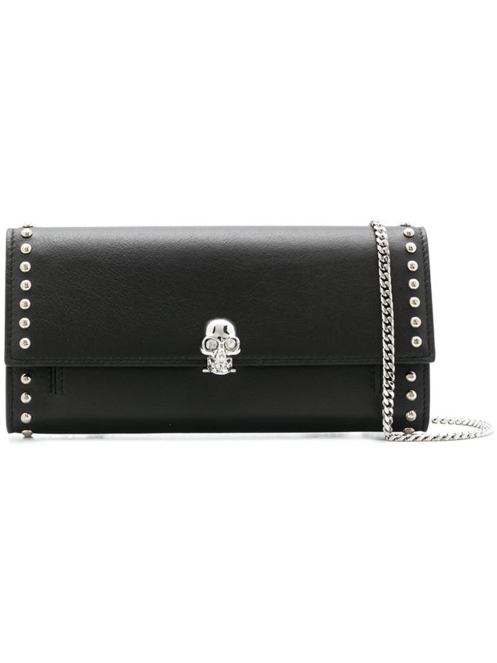 Alexander Mcqueen Studded Leather Wallet - Black