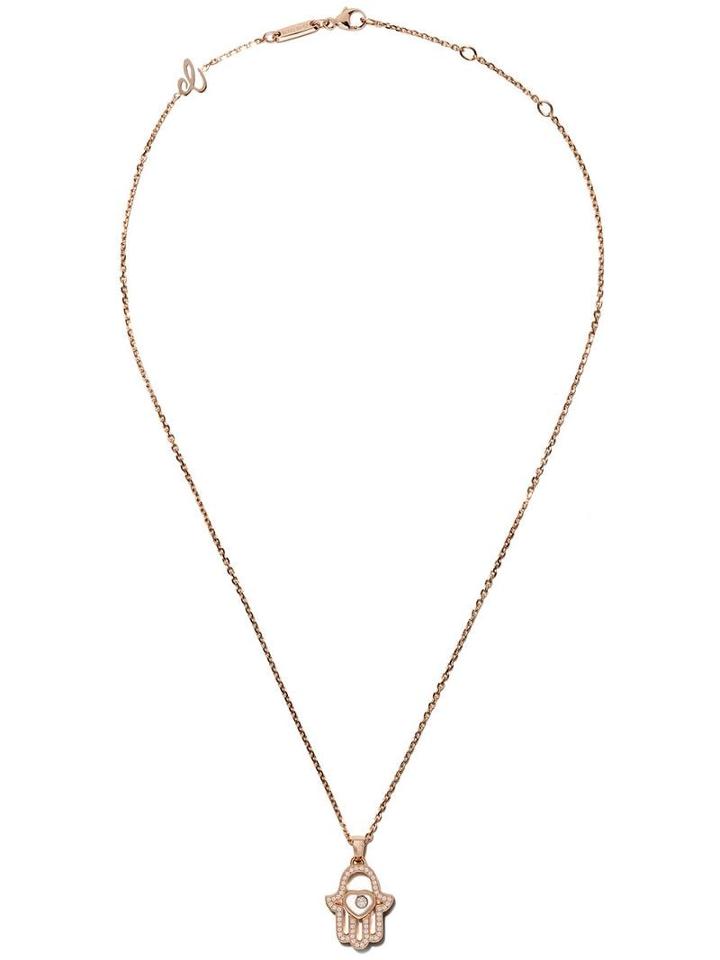Chopard 18kt Rose Gold Good Luck Charms Diamond Pendant Necklace