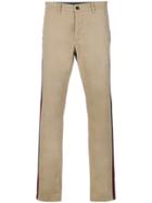 Hydrogen Chic Striped Chino Trousers - Nude & Neutrals