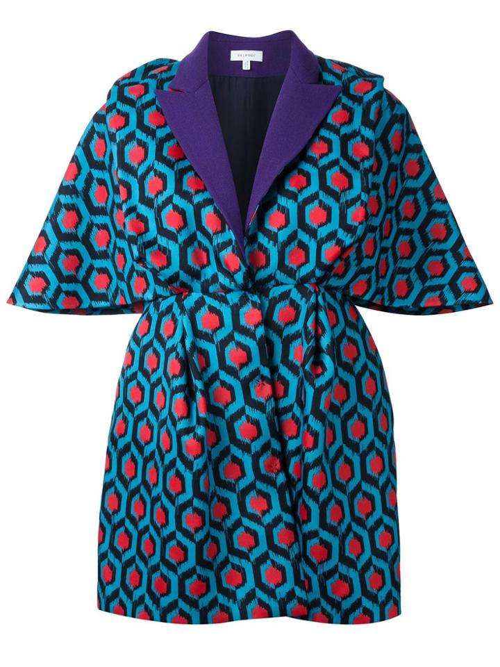 Delpozo Jacquard Fitted Jacket - Blue