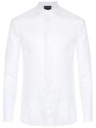 Emporio Armani Long-sleeve Linen Shirt - White