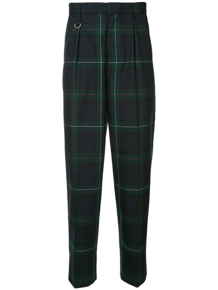 Monkey Time Check Print Trousers - Green