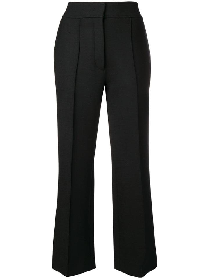 Joseph Cropped Flared Trousers - Black